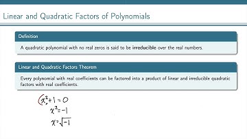 Linear and Irreducible Quadratic Factors