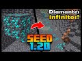 MINECRAFT 1.20 - A SEED DOS DIAMANTES INFINITOS! GERAÇÃO RARA!