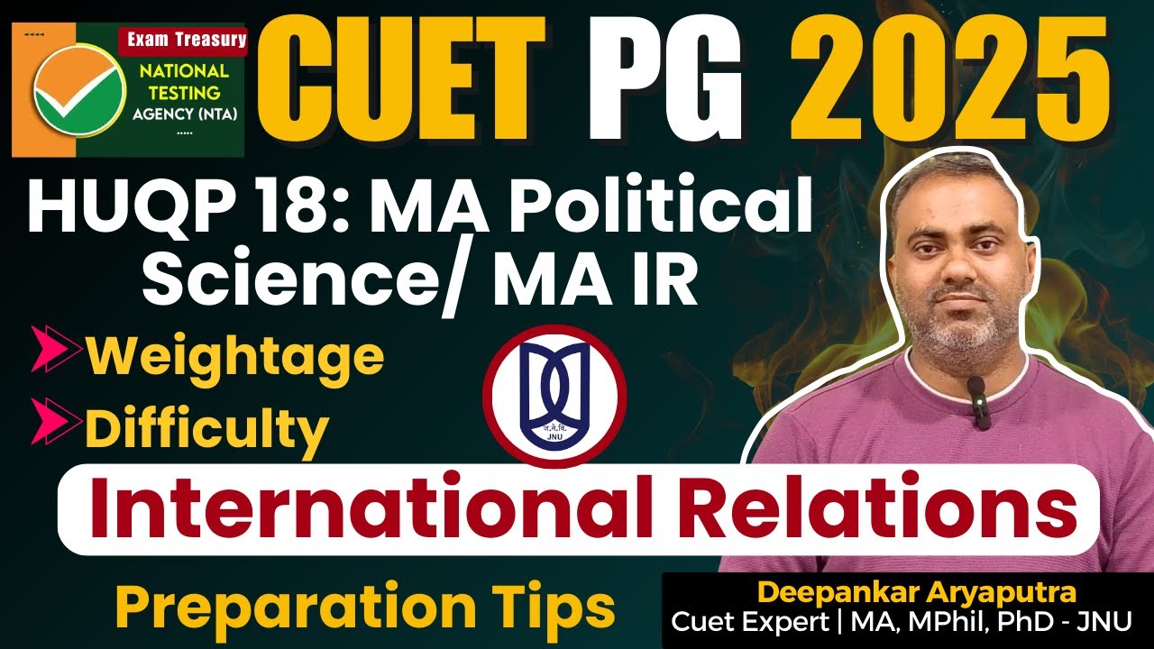 MA Political Science | CUET 2025 | International Relations | Important ...