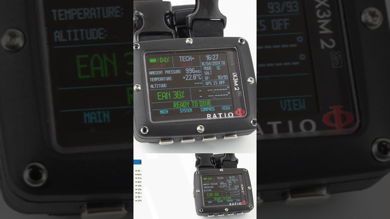 Ratio IX3M2 GPS Dive Computer #scubadiving #underwater - YouTube