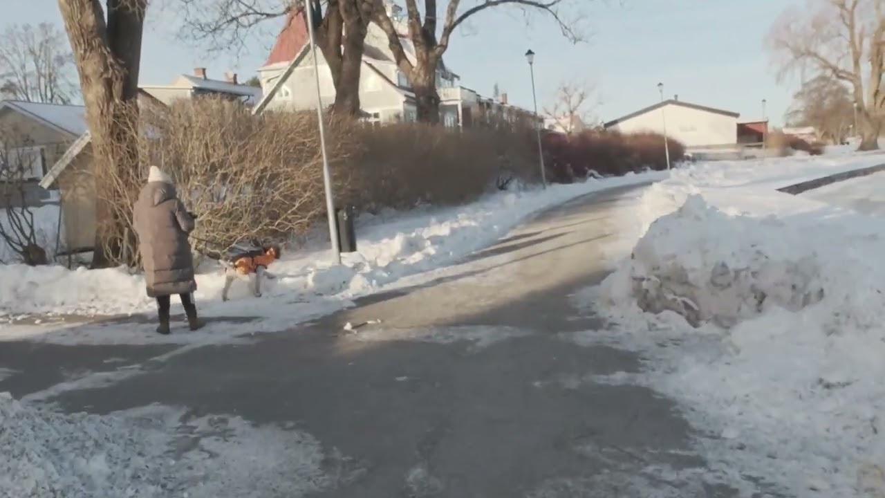Vinterpromenad i ett soligt NORA