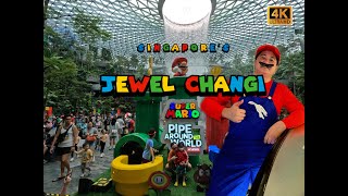 Jewel Changi : Super Mario Themed Attraction Singapore | Walking Tour at Nintendo Pop-up Store | 4K