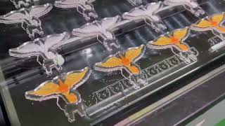 3d printing on acrylic glass crafts, digital uv printer machine for printing services #uvprinting