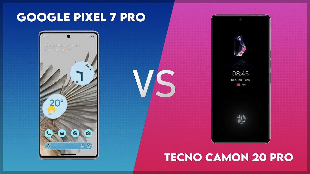 Google Pixel 7 Pro vs Tecno Camon 20 Pro Technical Comparison