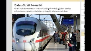 【読解】中級ドイツ語ニュース１０：鉄道騒動が終結”Bahn-Streit beendet“