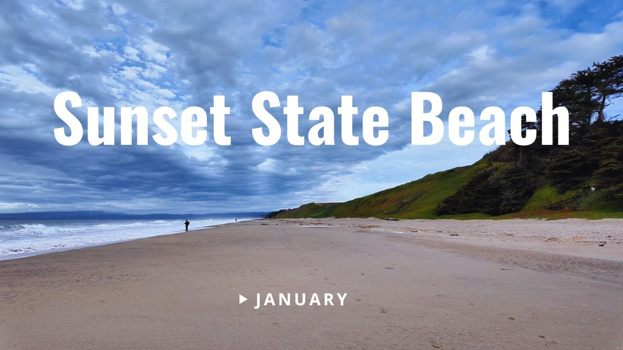 Sunset State Beach Between Winter Storms | Gentle Ocean Waves | California Walks