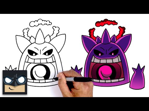 How To Draw Gigantamax Gengar | Pokemon Sword and Shield