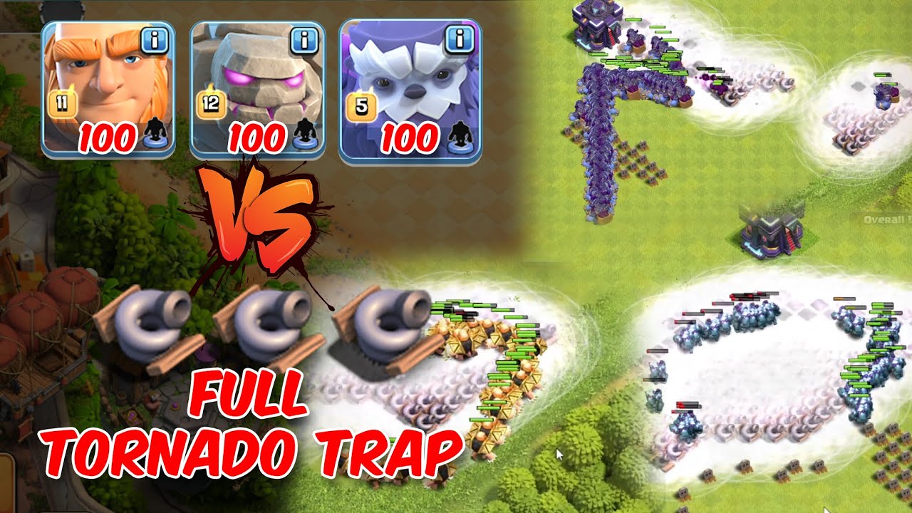 FULL TORNADO TRAPS CHALLENGE - Clash Of Clans