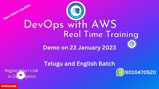 DevOps with AWS Real Time Training | Telugu | English | Contact 9010470520