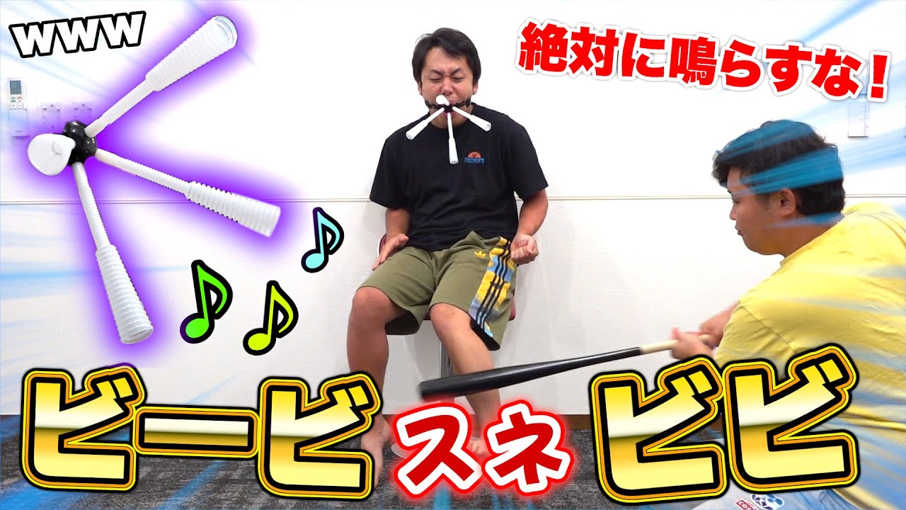 絶対に鳴らしてはいけないスネビービビビが限界突破して大爆笑www Attack on legs harmonica? pain challenge