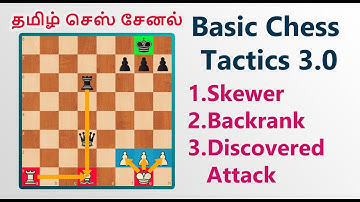 Chess tactics skewer,backrank mate,discovered attack in Tamil,how to improve my middle game in tamil