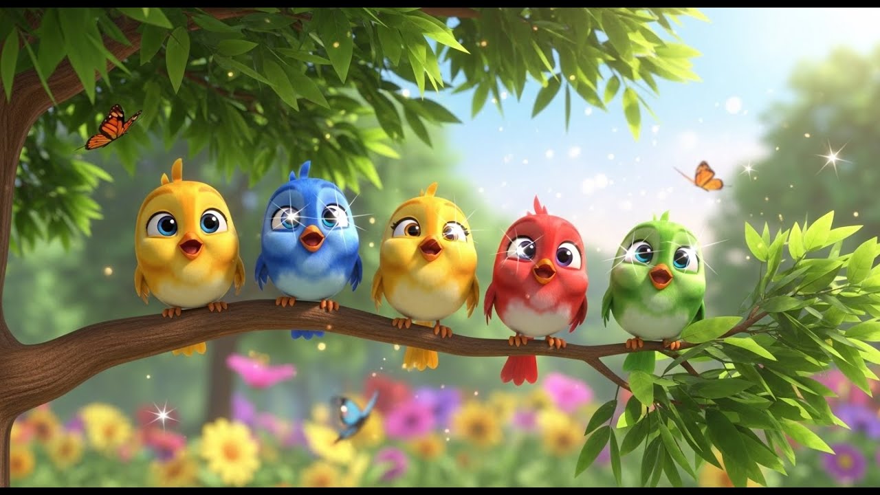 Counting Little Birds in the Tree | Nursery Rhyme Song for Kids