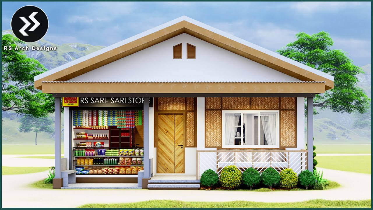 Simple House Design With STORE Half Amakan W 3 Bedroom 8x12 Meters simple-house-design-with-store-half-amakan-w-3-bedroom-8x12-meters