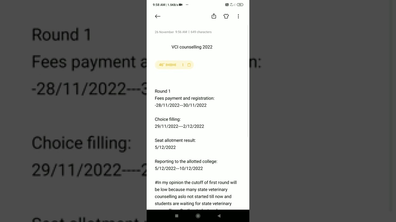 VCI counselling 2022/Notification released /New things in counselling