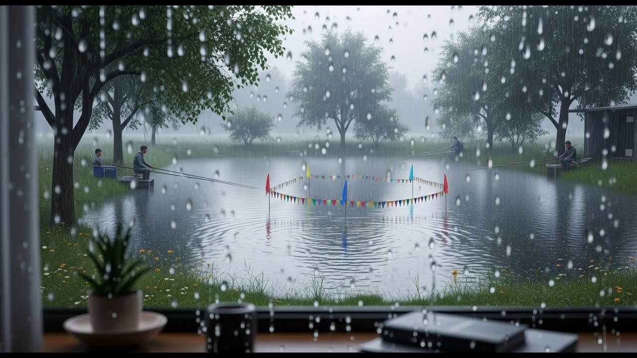 Soft Drizzle Rain by a Small Garden | Calm Night ASMR (LIVE)