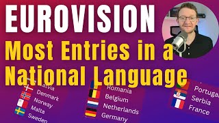 Which country sent the most songs in its National Language at EUROVISION
