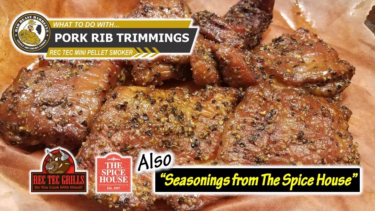 Smoked Rib Trimmings on the Rec Tec Mini Pellet Smoker YouTube