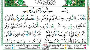 (مكررة) حفظ سورة الأنبياء (01) للقارئ الشيخ محمد سايد