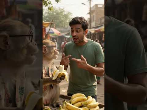 😂 ऐसा दुकानदार आपने जिंदगी में नहीं देखा होगा! 🐒 #funny