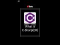 What is C-Sharp (C#) - Shorts- tech4sln