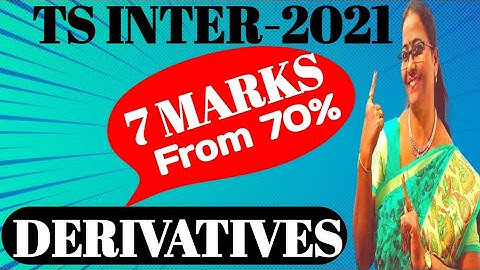 TS Inter Derivatives 7 Marks Most Expected Easy methods @MATHSSUPERTIPSANDTRICKS