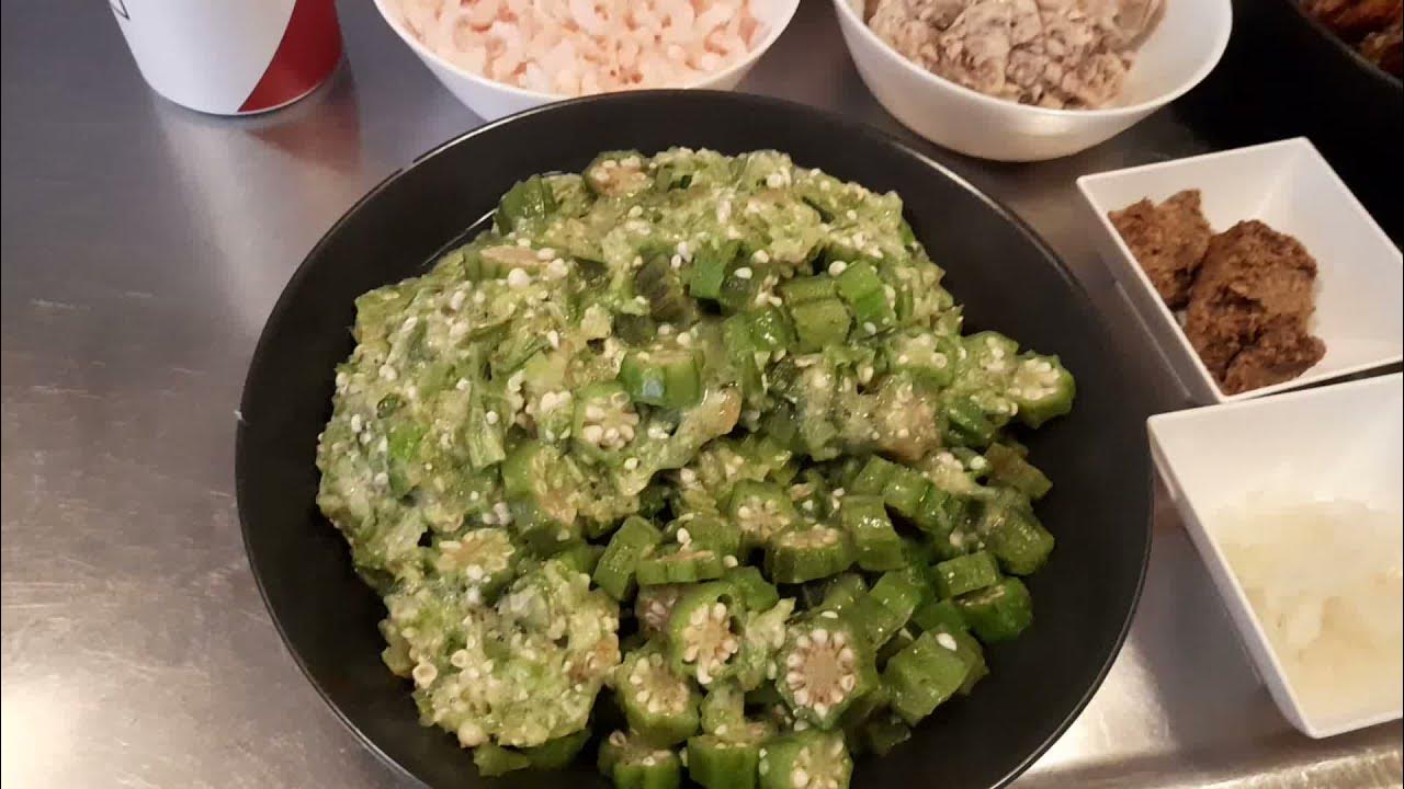 How to Cook Okra soup without meat ( supa kanja ) Gambian Food YouTube