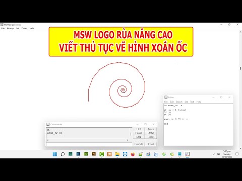 MSW LOGO RÙA NÂNG CAO - VIẾT THỦ TỤC VẼ HÌNH XOẮN ỐC | MSW LOGO TUTORIAL