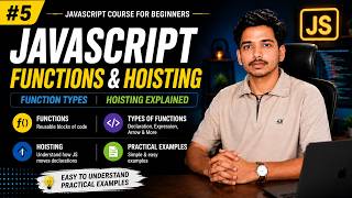 Functions in JavaScript | Function Types & Hoisting Explained | Lecture 5 #js #webdevelopment Javascript Functions Fullstackroadmap Ep 5 2