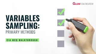 Free CIA Practice Questions | Pt 2 — Variables Sampling: Primary Methods