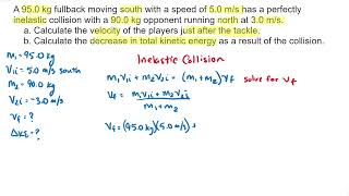 Physics Problem Solver Walk-through p=mv Collisions - Solving Elastic / Inelastic Problems 15 Net Worth