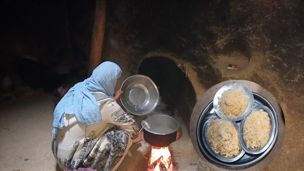 Surviving Winter in an Afghan Village | Rice Cooking & Feeding Animals
