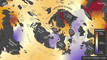 Tsunami wave simulation for the San Juan Islands, Wash.