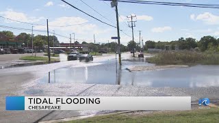 Minor tidal flooding reported in Hampton Roads