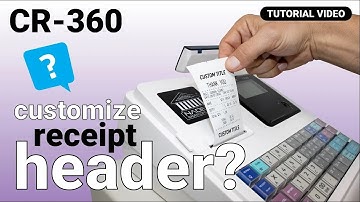 Nadex Coins CR360 Cash Register: How To Customize Header and Footer / Tutorial