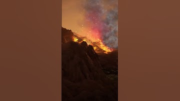 Fiery Volcano Sunset 3D Animation - Unreal Engine 5 #nature #shorts