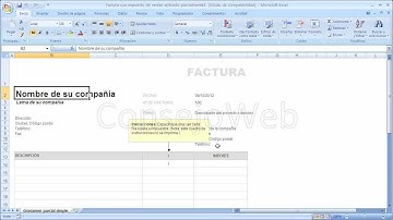 Como hacer una factura en excel 2007 2010