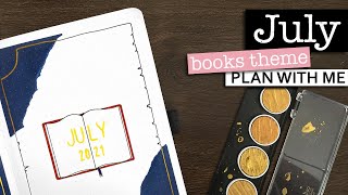 July Bullet Journal Setup 💜 Books theme