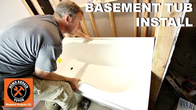 How To Install A Bathtub In Basement Bathrooms By Home Repair Tutor You Install A Bathtub In Basement Bathrooms, How To Install Bathroom In Basement Without Rough Framing