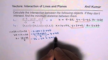 Find Point of Intersection of Lines in Vectors Space - EDEXCEL - GCSE