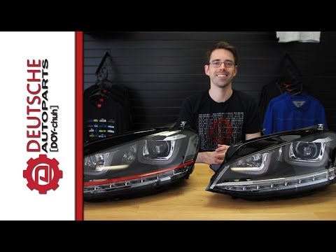 MK7 Golf R Style LED DRL Headlight Install on our MK7 GTI (for Halogen Cars)