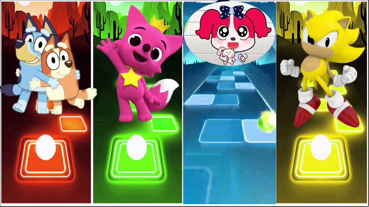 Bluey Team 🆚 Pinkfong 🆚 Sheriff Labrador 🆚 Sonic.🎶 Who Best?