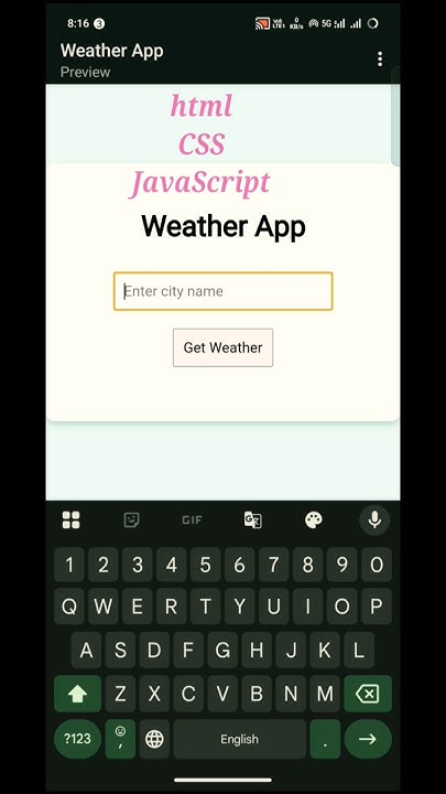 Weather app | html | CSS | JavaScript | - YouTube