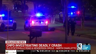 1 person dead, 2 people hurt after crash in north Charlotte