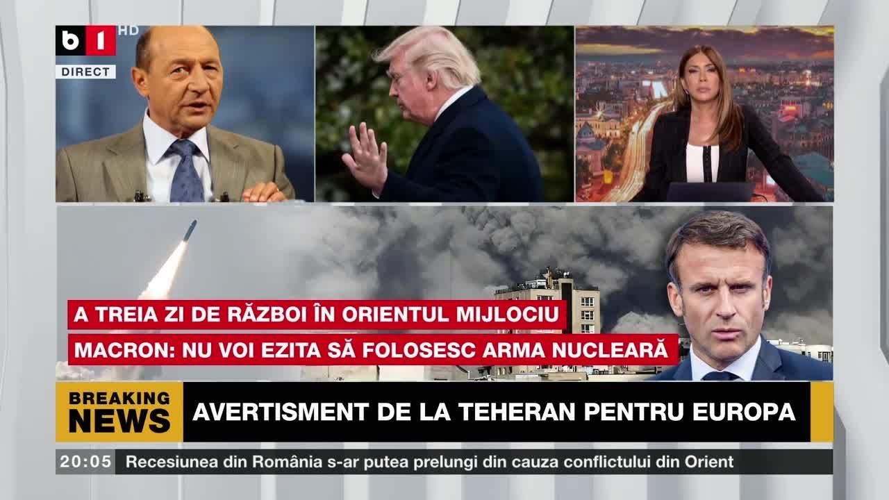 Traian Băsescu despre participarea la umbrela nucleară propusă de Franța. Știri B1TV_3 martie 2026