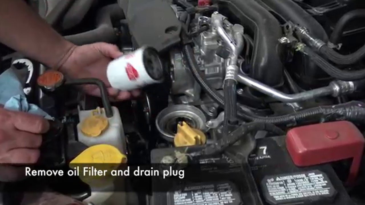 Subaru oil & filter change - YouTube Subaru oil & filter change - YouTube