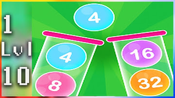 2048 Bubble Sort - Gameplay Walkthrough - levels 1-10