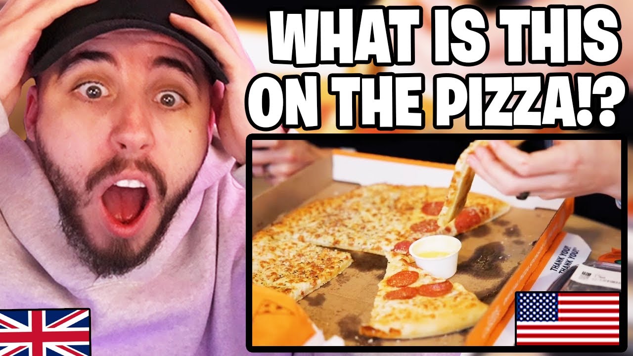 Brit Reacts to Brits visit the US and Tries American Pizza! - YouTube