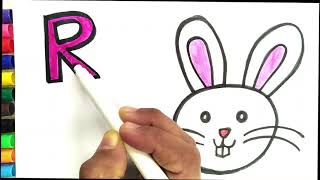 Q for Question mark | R for Rabbit | How to draw a Rabbit for kids | kids drawing | Children drawing