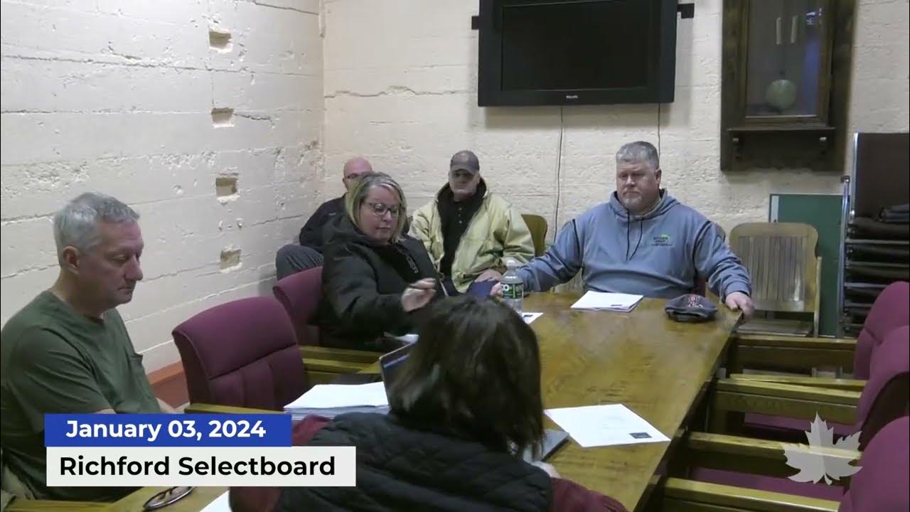 Richford Selectboard 01/03/2024 YouTube