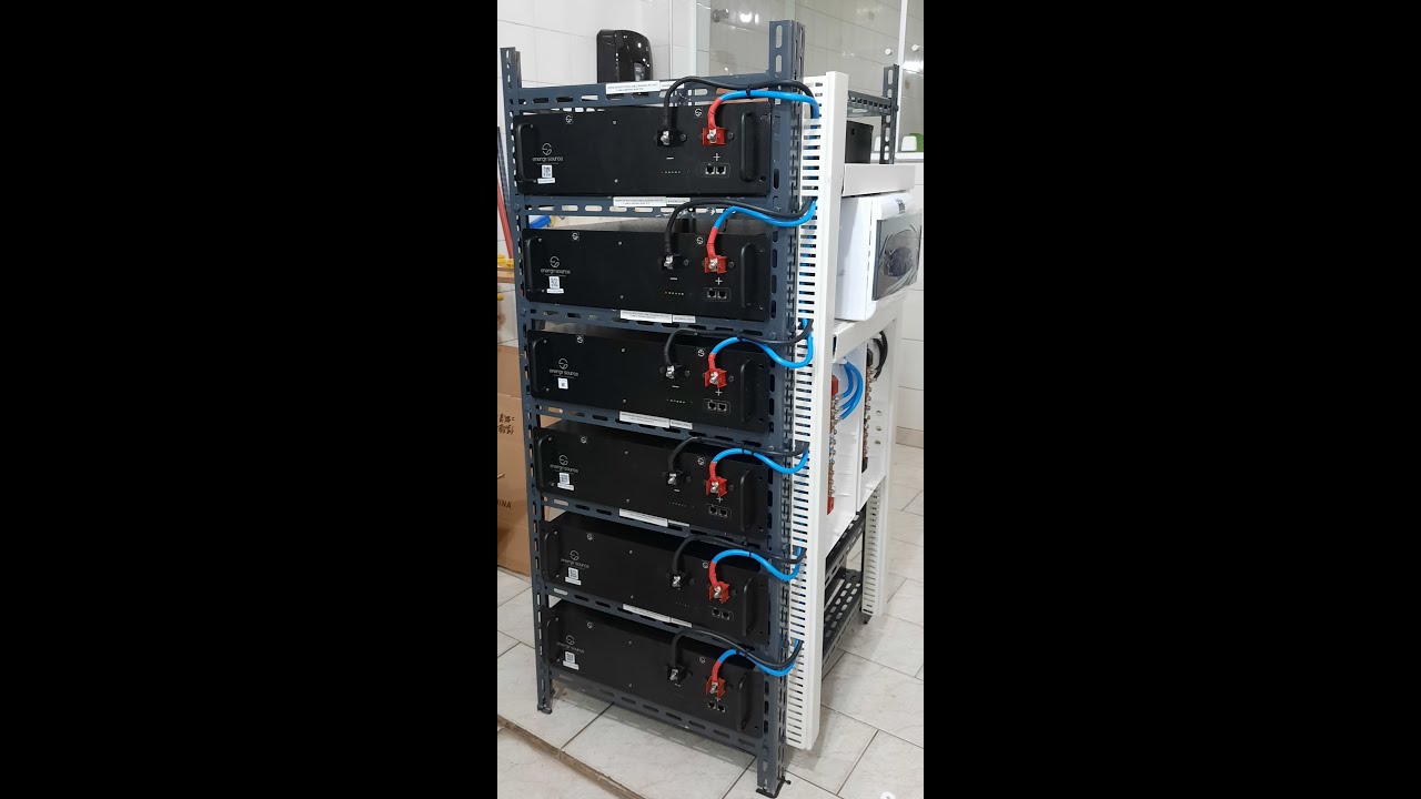 Montagem banco de baterias de lítio LiFeP04 48v 21kv